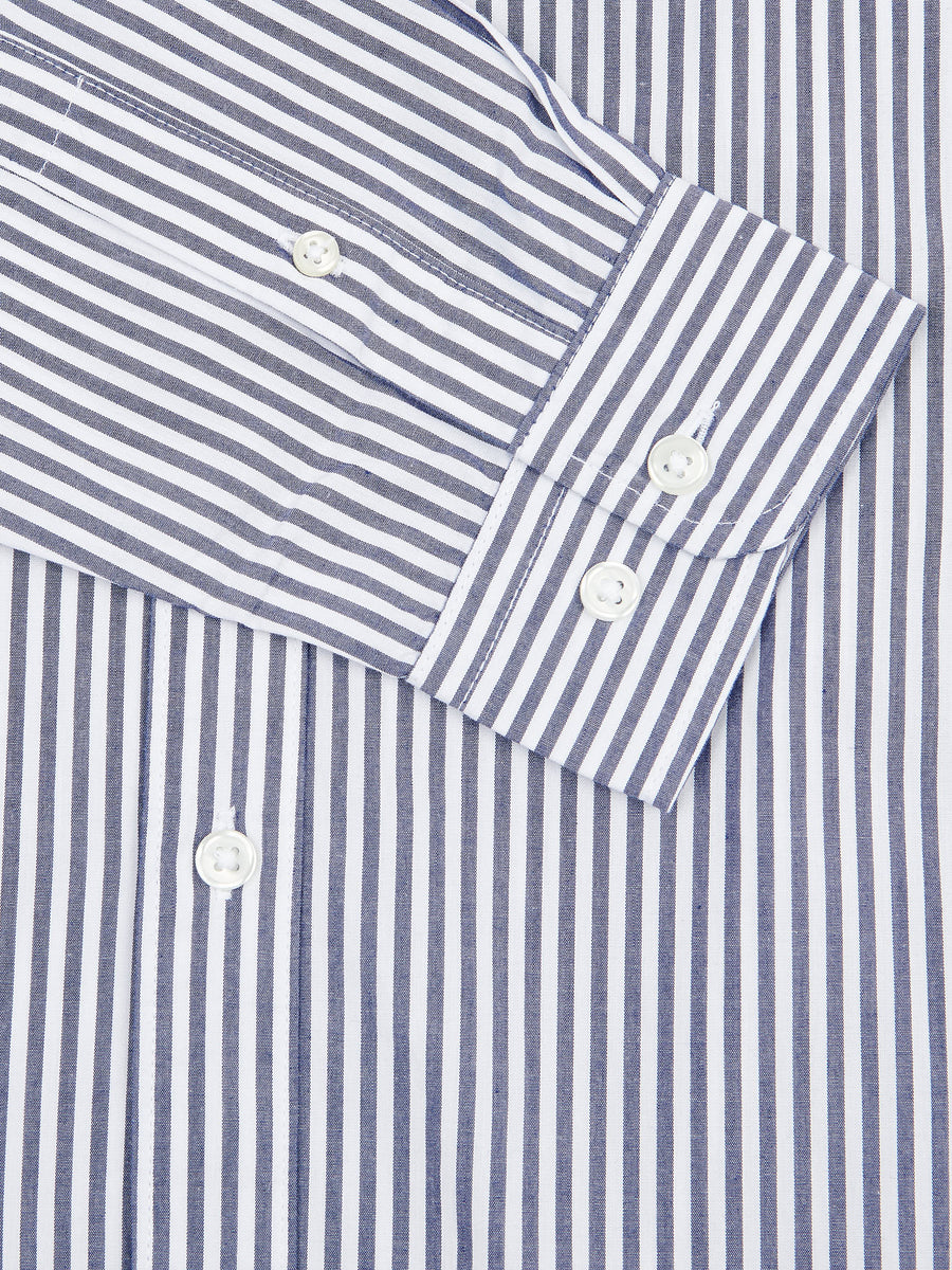 Peckham Rye Mens Stripe Shirt in Navy Iris