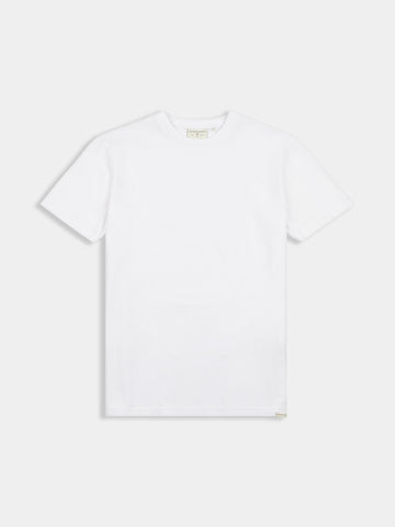 Peckham Rye Mens Pique Texture T-Shirt in Bright White