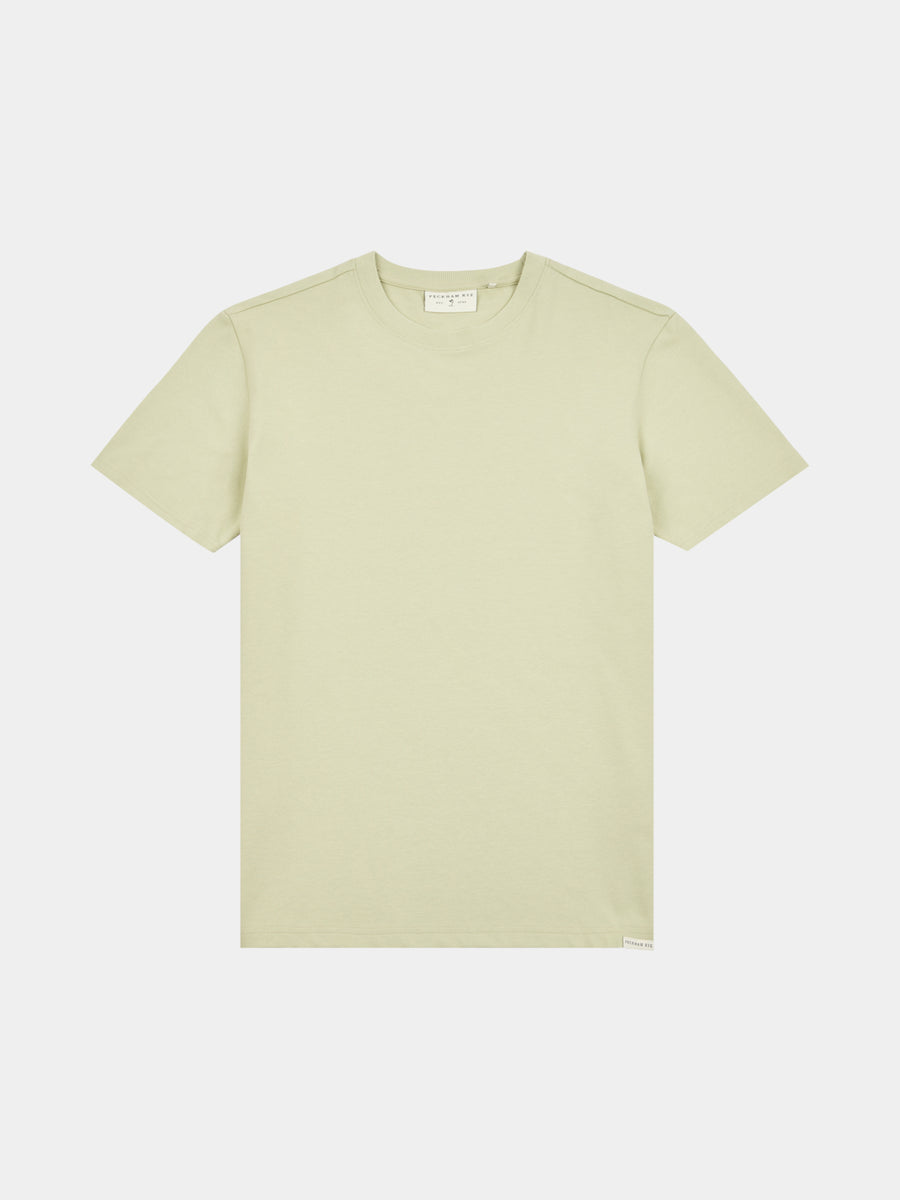 Peckham Rye Mens Pique Texture T-Shirt in Alfalfa