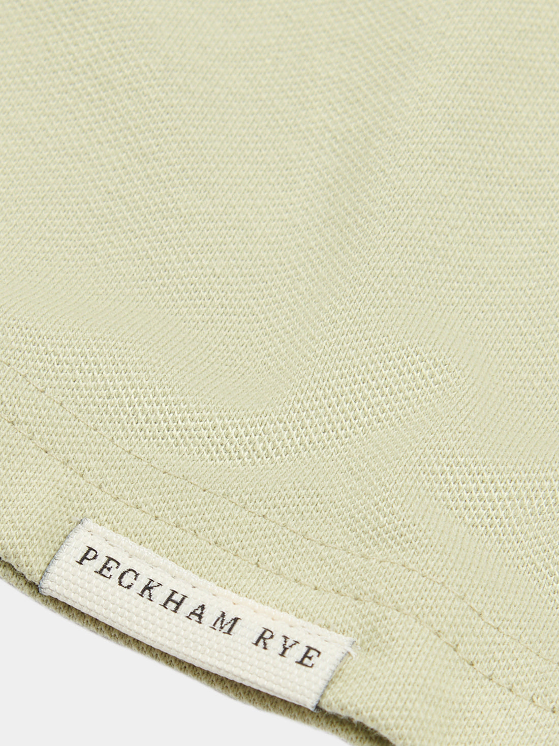 Peckham Rye Mens Pique Texture T-Shirt in Alfalfa