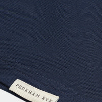 Peckham Rye Mens Pique Texture T-Shirt in Dark Sapphire Navy