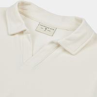 Peckham Rye Mens Jersey Revere Polo Shirt in Egret