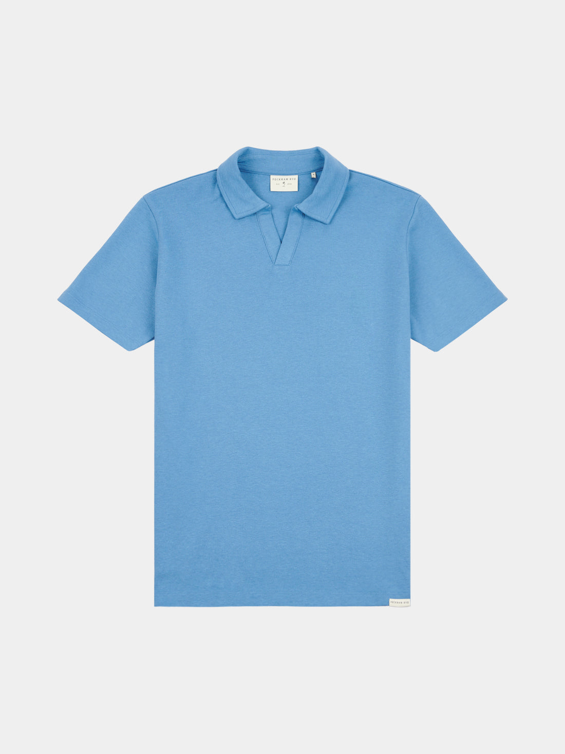 Peckham Rye Mens Jersey Revere Polo Shirt in Quiet Harbor