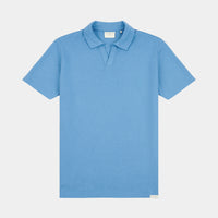 Peckham Rye Mens Jersey Revere Polo Shirt in Quiet Harbor