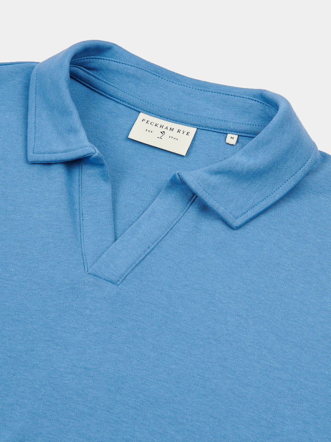 Peckham Rye Mens Jersey Revere Polo Shirt in Quiet Harbor