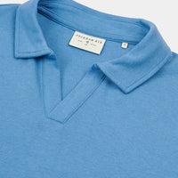 Peckham Rye Mens Jersey Revere Polo Shirt in Quiet Harbor