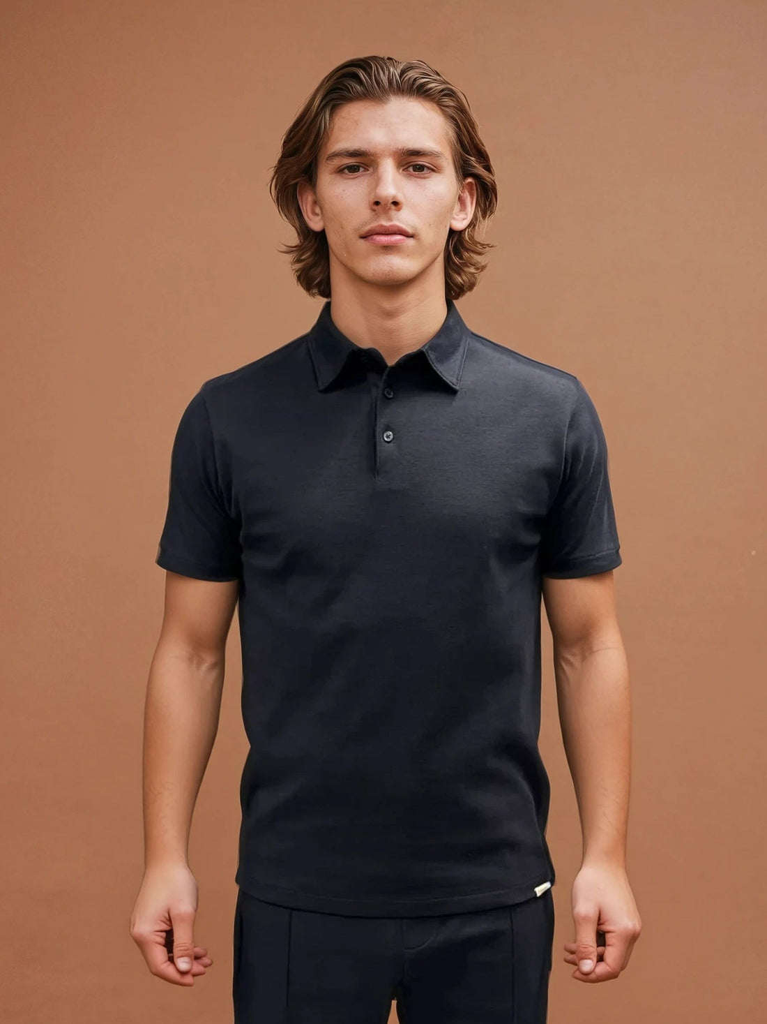 Peckham Rye Mens Jersey Polo Shirt in Dark Sapphire Navy