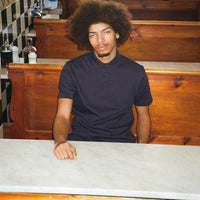 Peckham Rye Mens Jersey Polo Shirt in Dark Sapphire Navy