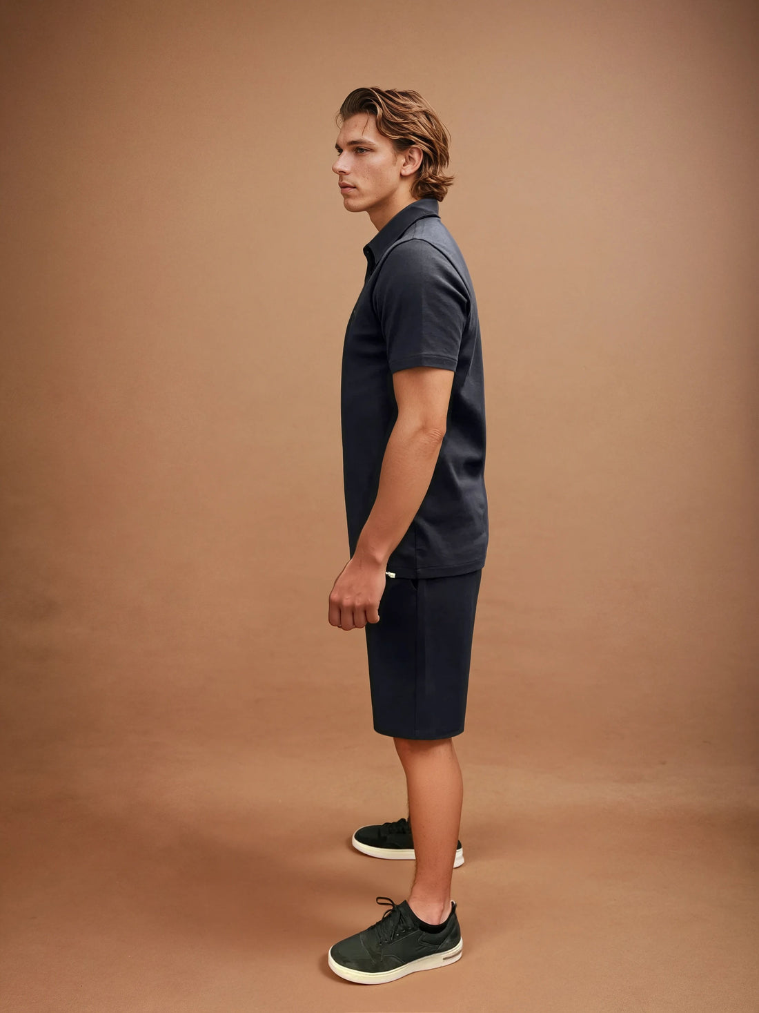 Peckham Rye Mens Jersey Polo Shirt in Dark Sapphire Navy