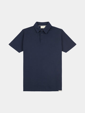 Peckham Rye Mens Jersey Polo Shirt in Dark Sapphire Navy