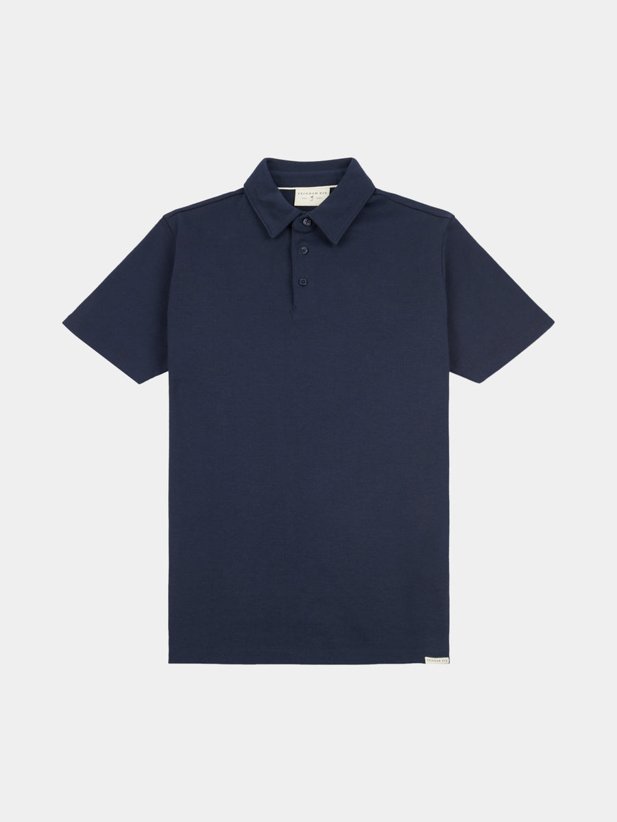 Peckham Rye Mens Jersey Polo Shirt in Dark Sapphire Navy