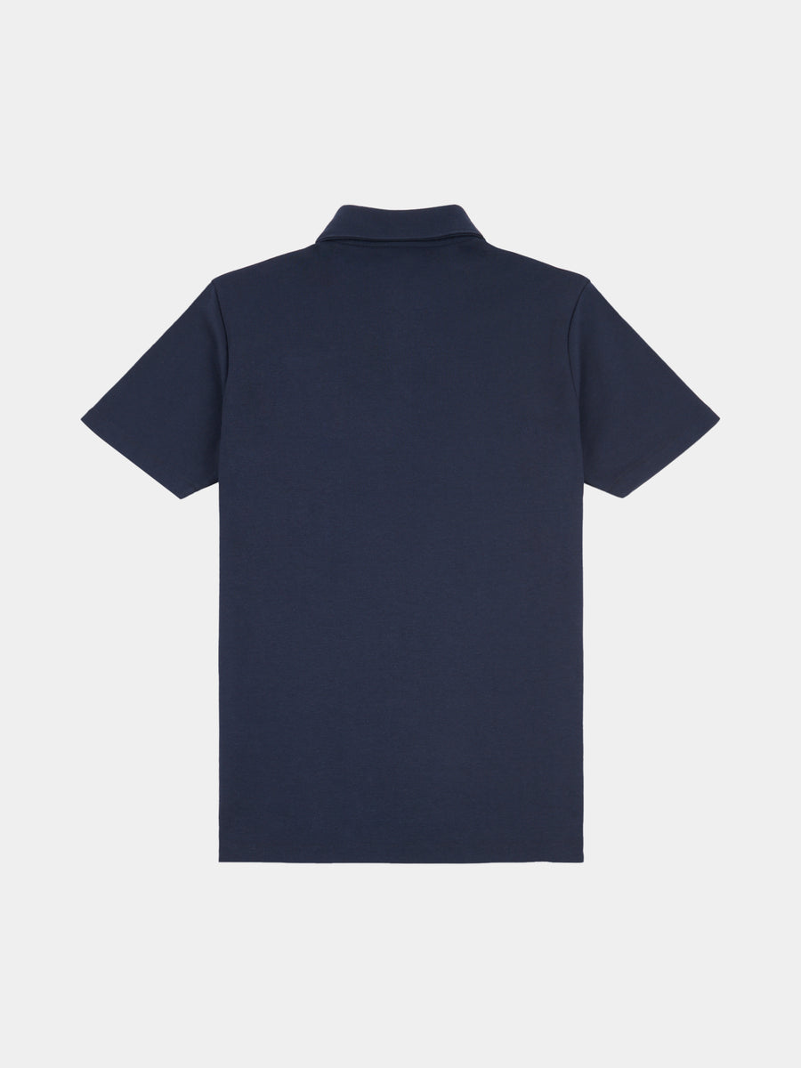 Peckham Rye Mens Jersey Polo Shirt in Dark Sapphire Navy