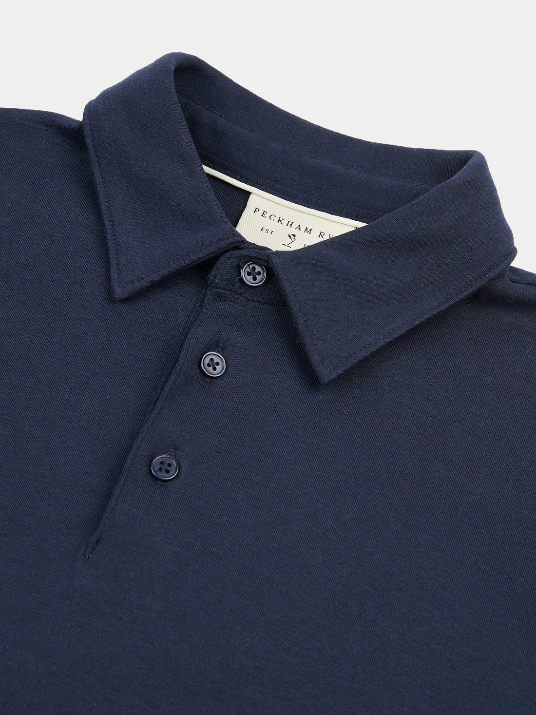 Peckham Rye Mens Jersey Polo Shirt in Dark Sapphire Navy