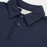 Peckham Rye Mens Jersey Polo Shirt in Dark Sapphire Navy