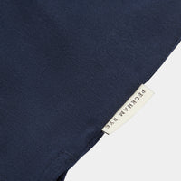 Peckham Rye Mens Jersey Revere Shirt in Dark Sapphire Navy