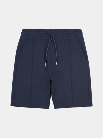 Peckham Rye Mens Pintuck Short in Dark Sapphire Navy