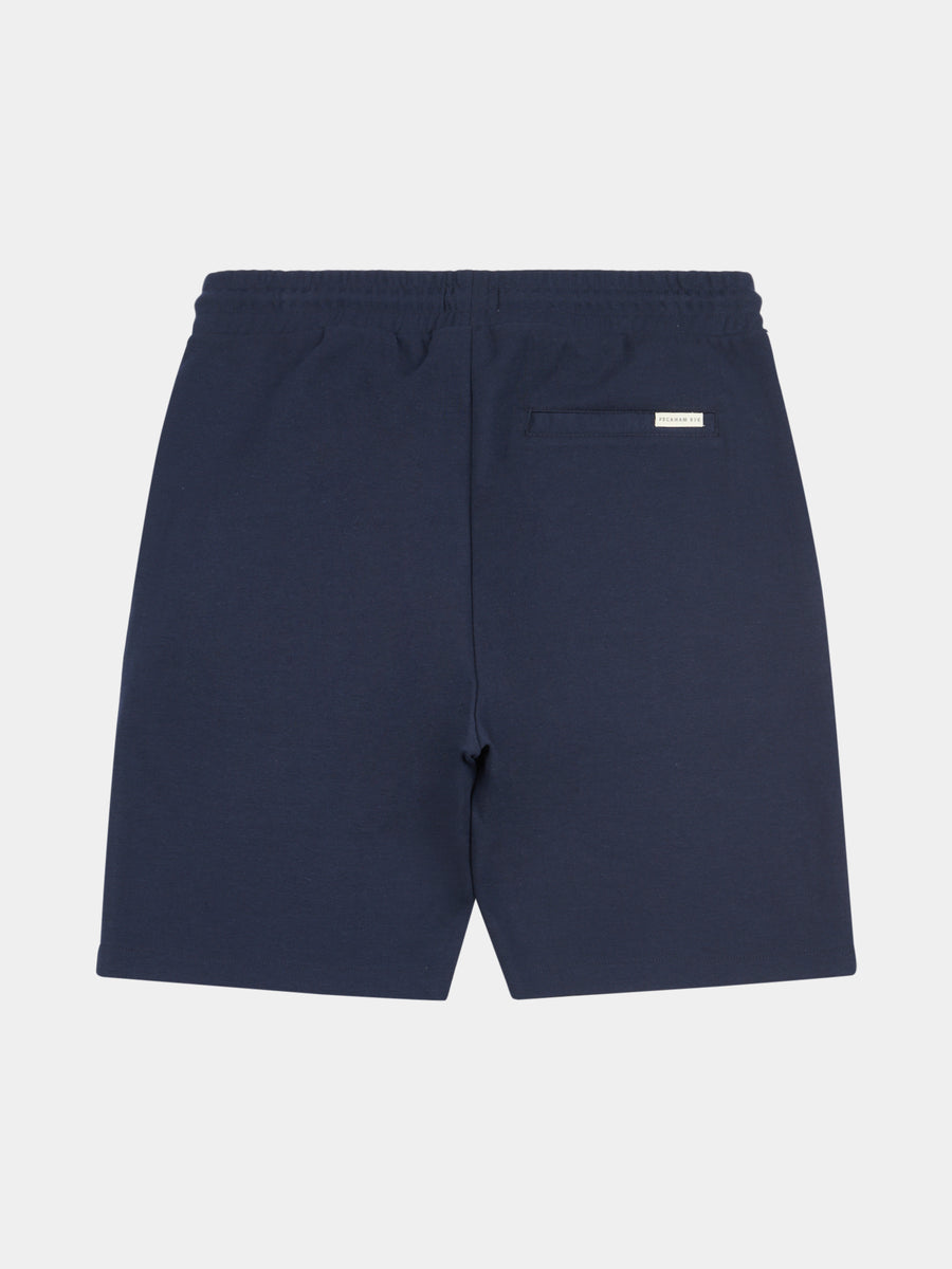 Peckham Rye Mens Pintuck Short in Dark Sapphire Navy