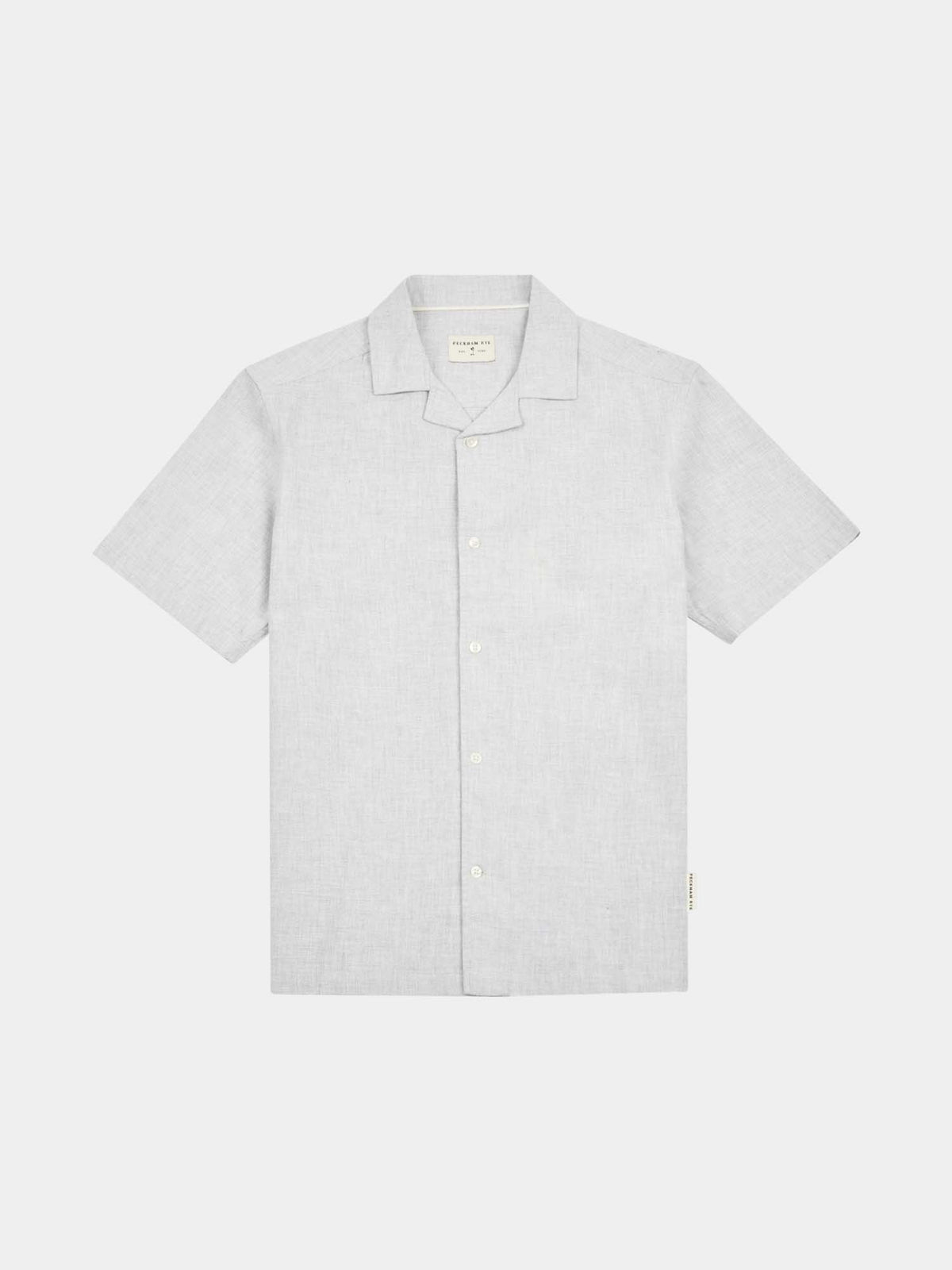 Cotton Blend Revere Shirt in Luna Rock