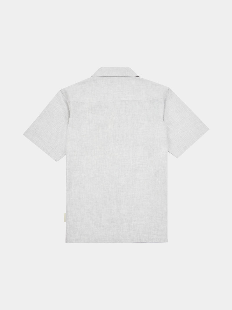 Cotton Blend Revere Shirt in Luna Rock