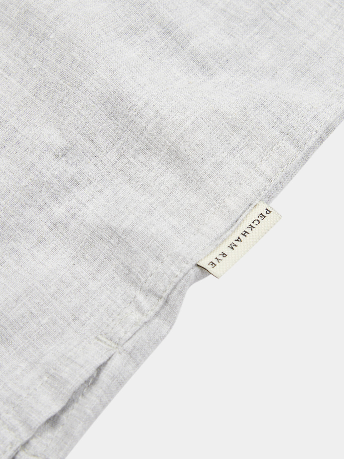 Peckham Rye Mens Cotton Blend Revere Shirt in Luna Rock