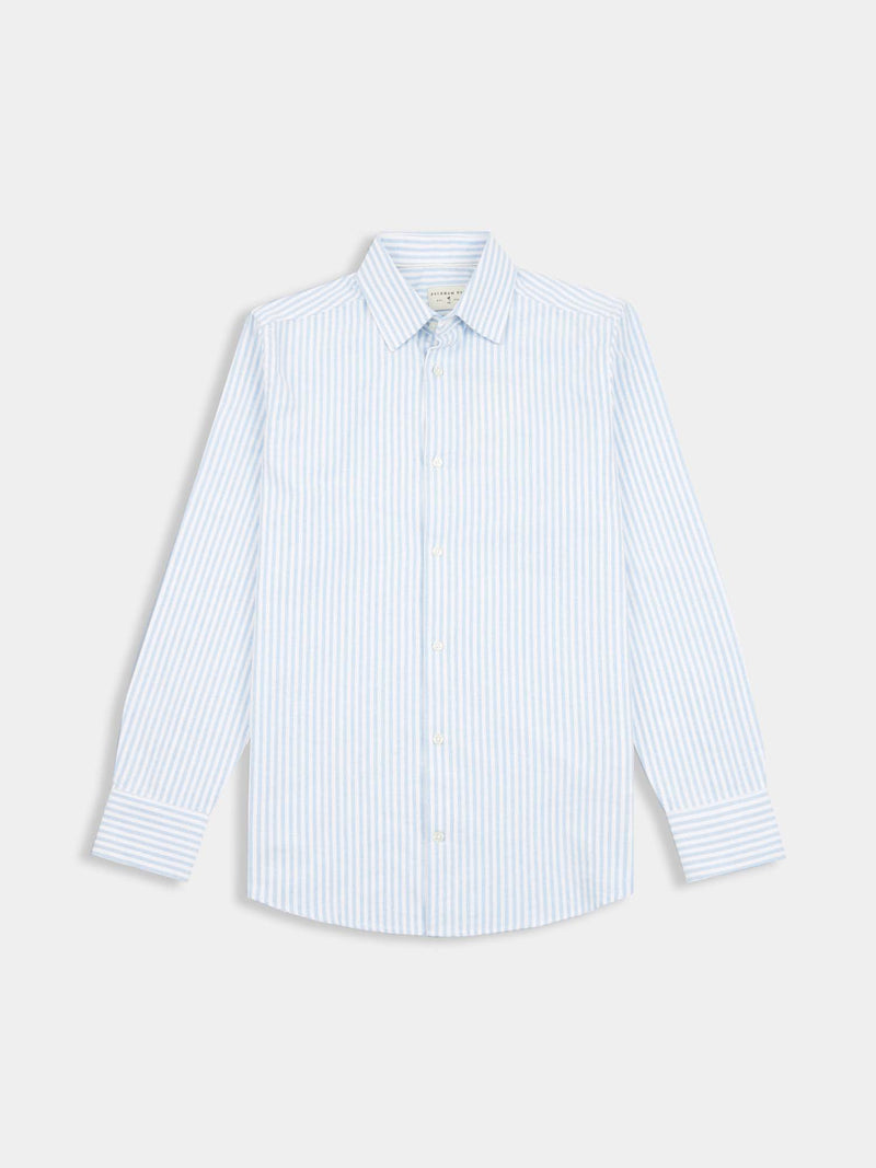 Striped Oxford Shirt in Quiet Harbor