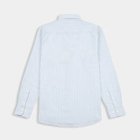 Peckham Rye Mens Striped Oxford Shirt in Quiet Harbor