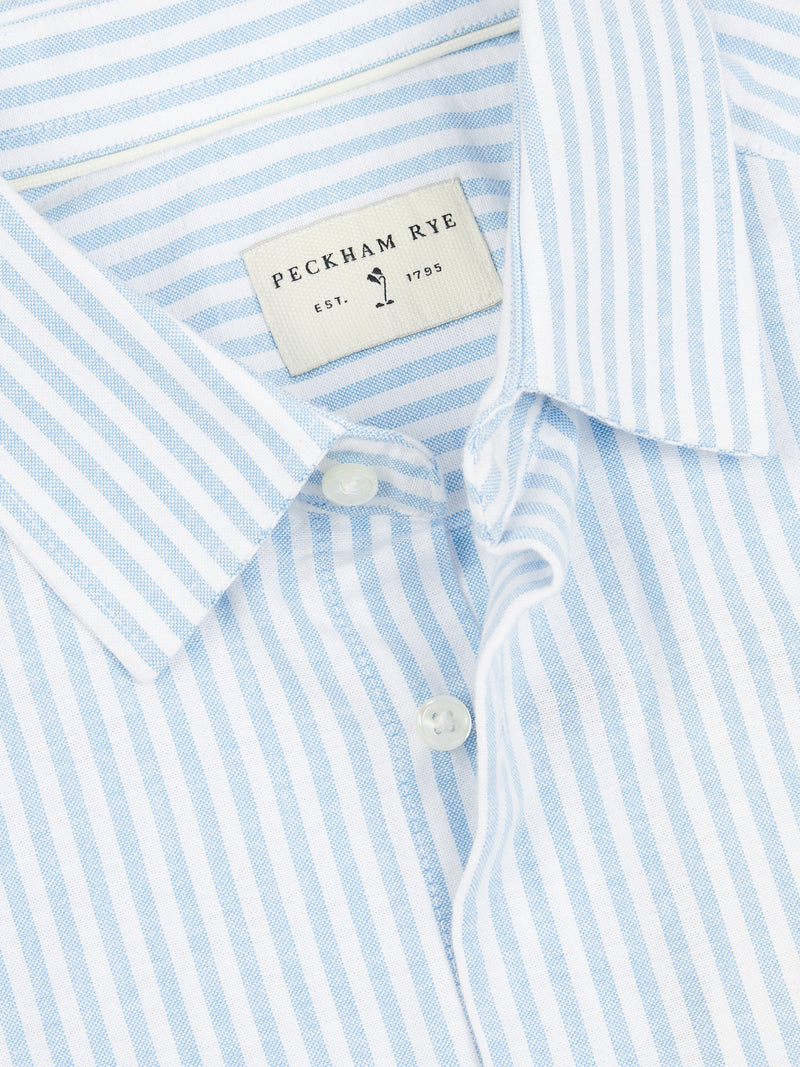 Striped Oxford Shirt in Quiet Harbor