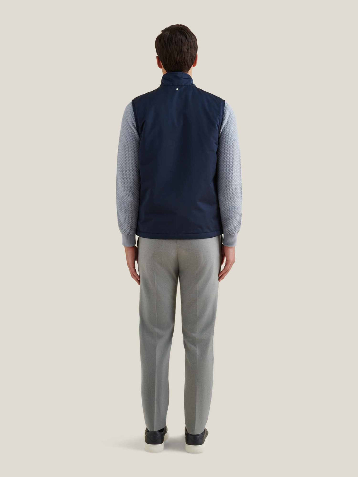 Carlton Light Padded Zip Vest in Dark Sapphire Navy