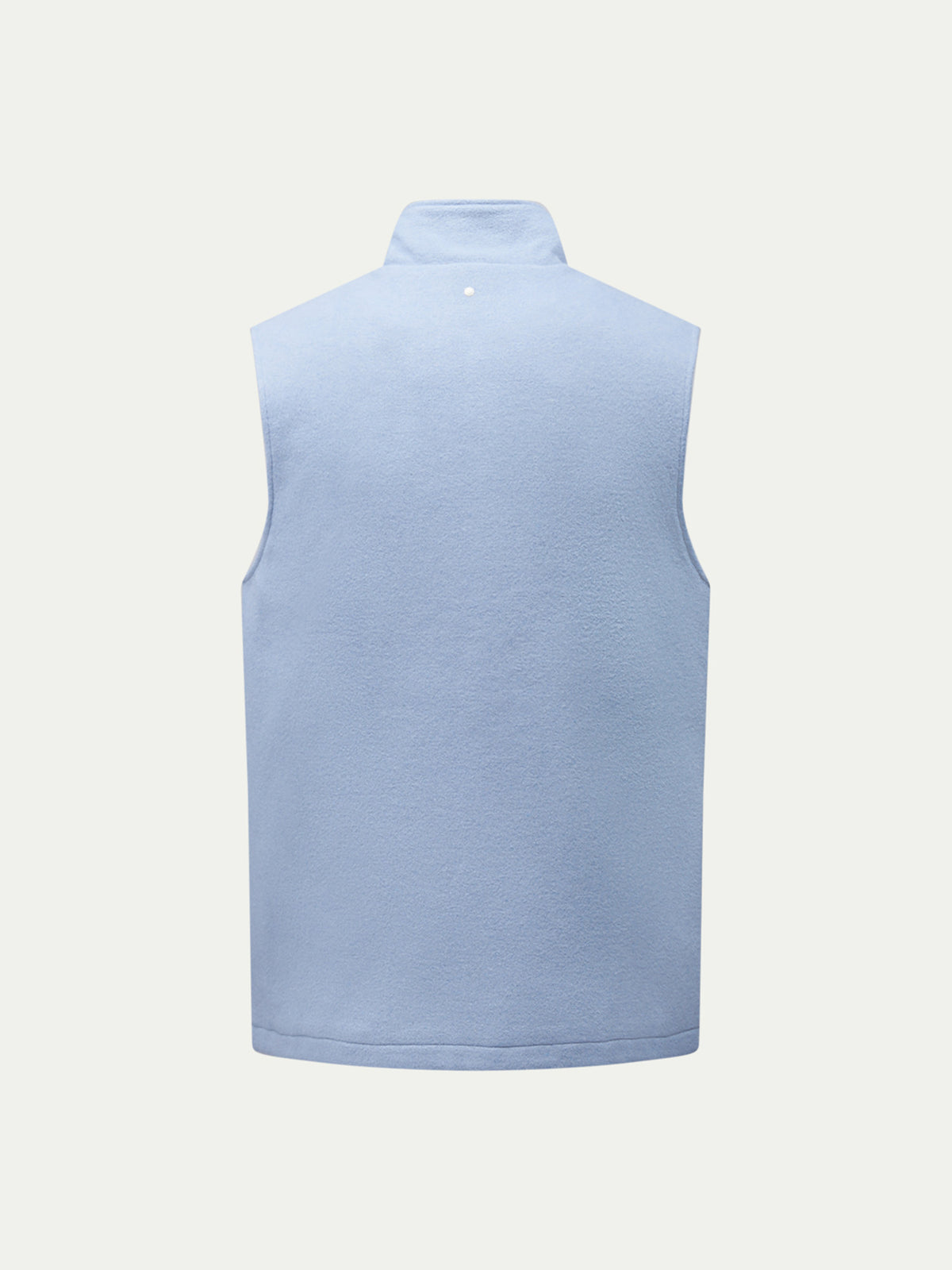 Wool Blend Zip Vest in Blue Blizzard