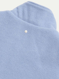 Wool Blend Zip Vest in Blue Blizzard