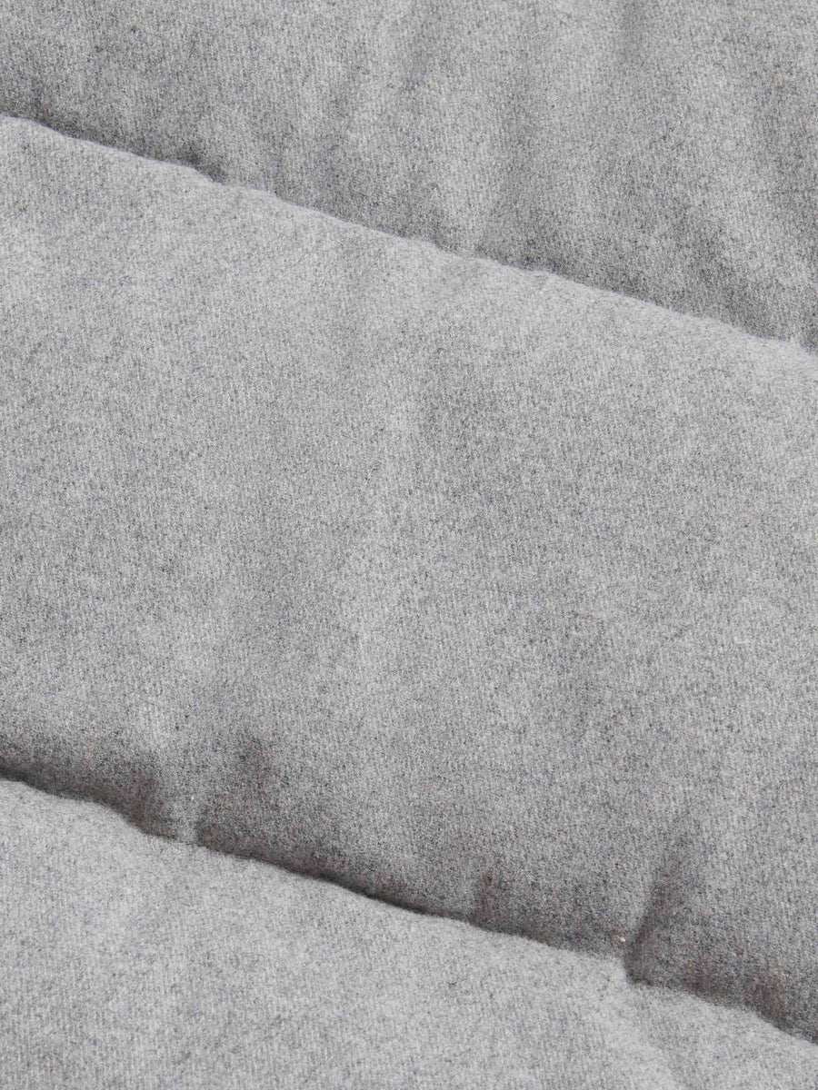 Wool Blend Puffer Coat in Light Grey Marl