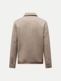 Wool Blend Bomber Jacket in Simply Taupe