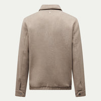 Wool Blend Bomber Jacket in Simply Taupe