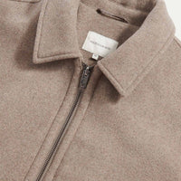 Wool Blend Bomber Jacket in Simply Taupe