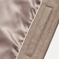 Wool Blend Bomber Jacket in Simply Taupe