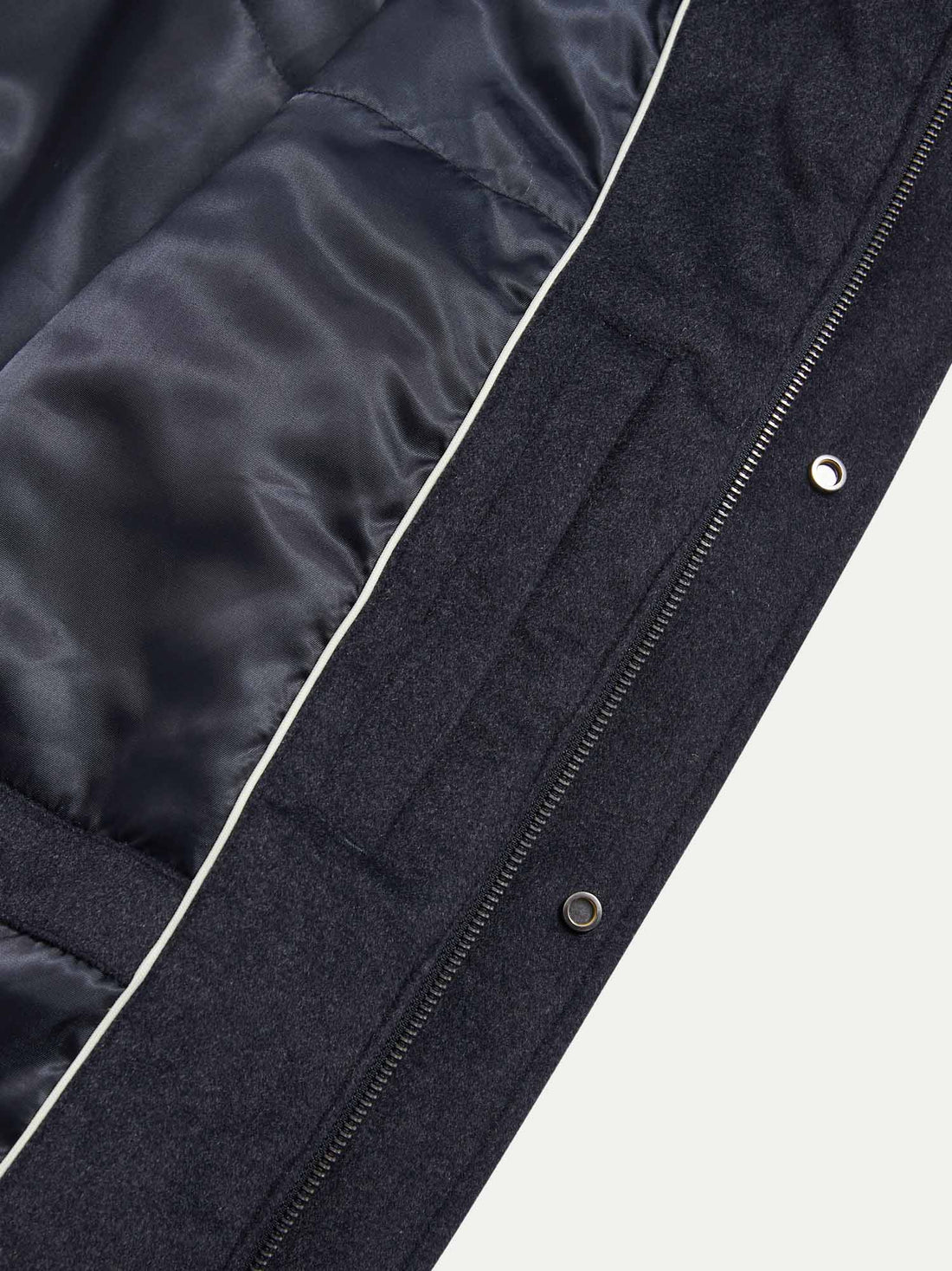 Wool Blend Padded Parka in Dark Sapphire Navy