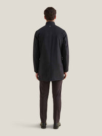 Padded Rain Mac in Black