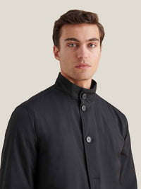 Padded Rain Mac in Black