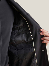 Padded Rain Mac in Black