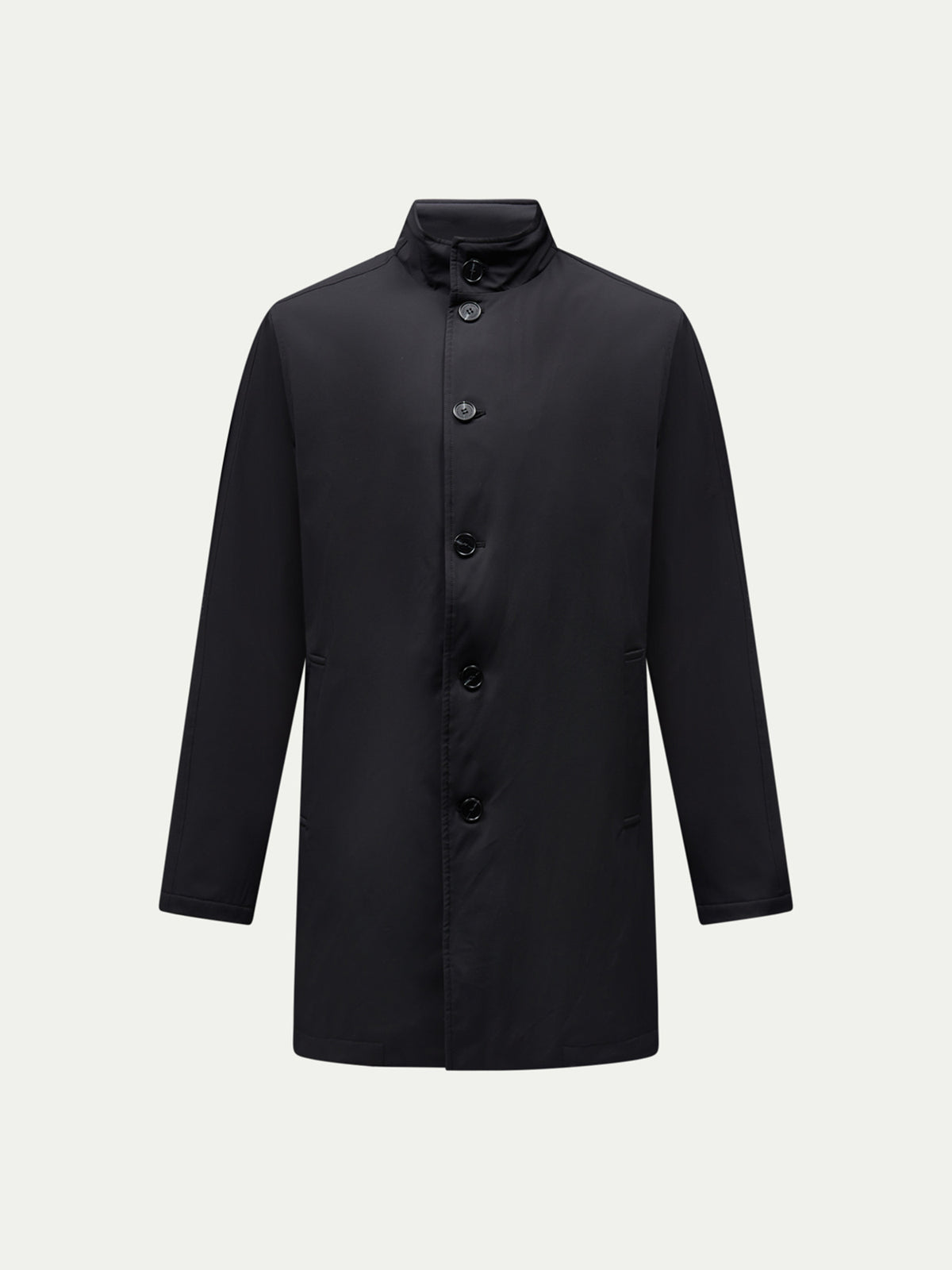 Padded Rain Mac in Black