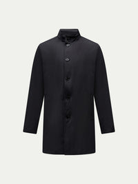 Padded Rain Mac in Black