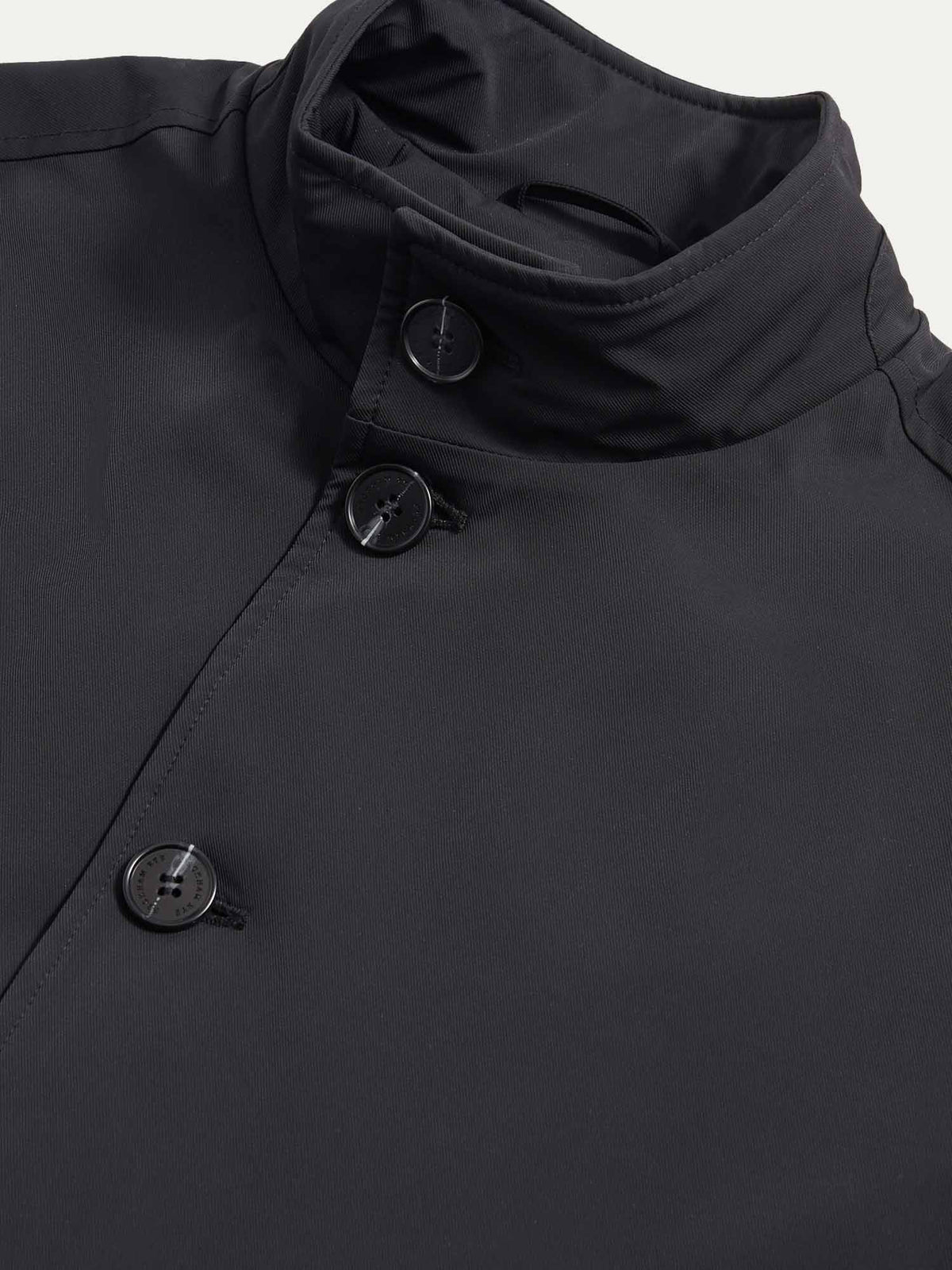 Padded Rain Mac in Black