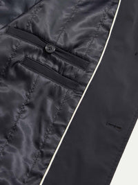 Padded Rain Mac in Black