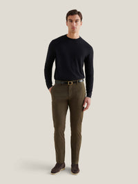 Stretch Cotton Trouser in Sea Turtle