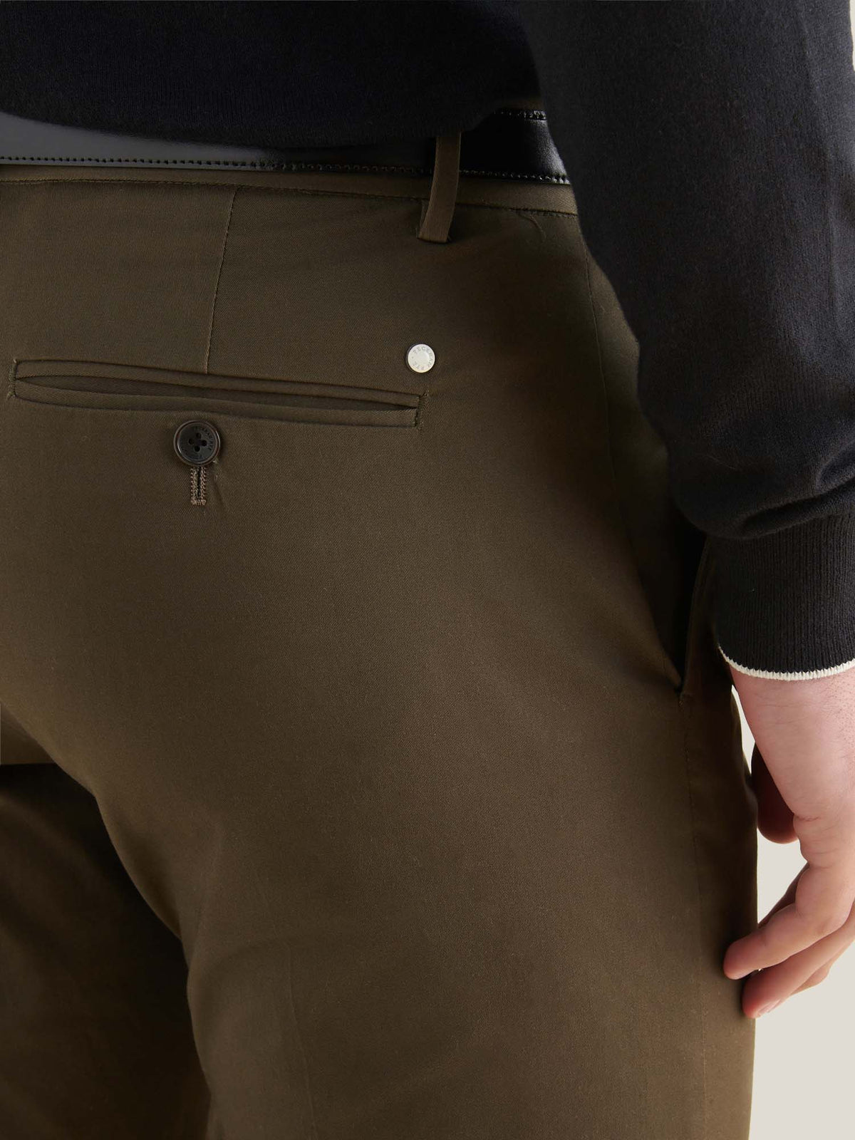 Stretch Cotton Trouser in Sea Turtle