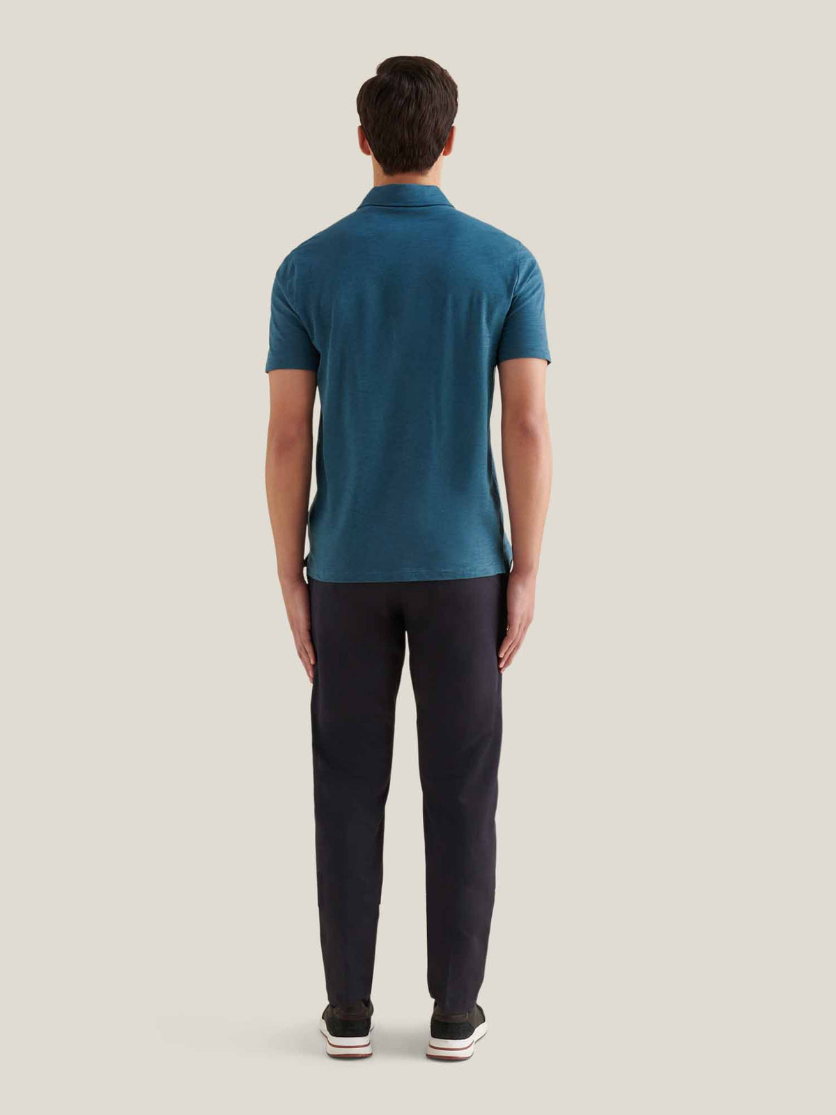 Stretch Cotton Trouser in Dark Sapphire Navy