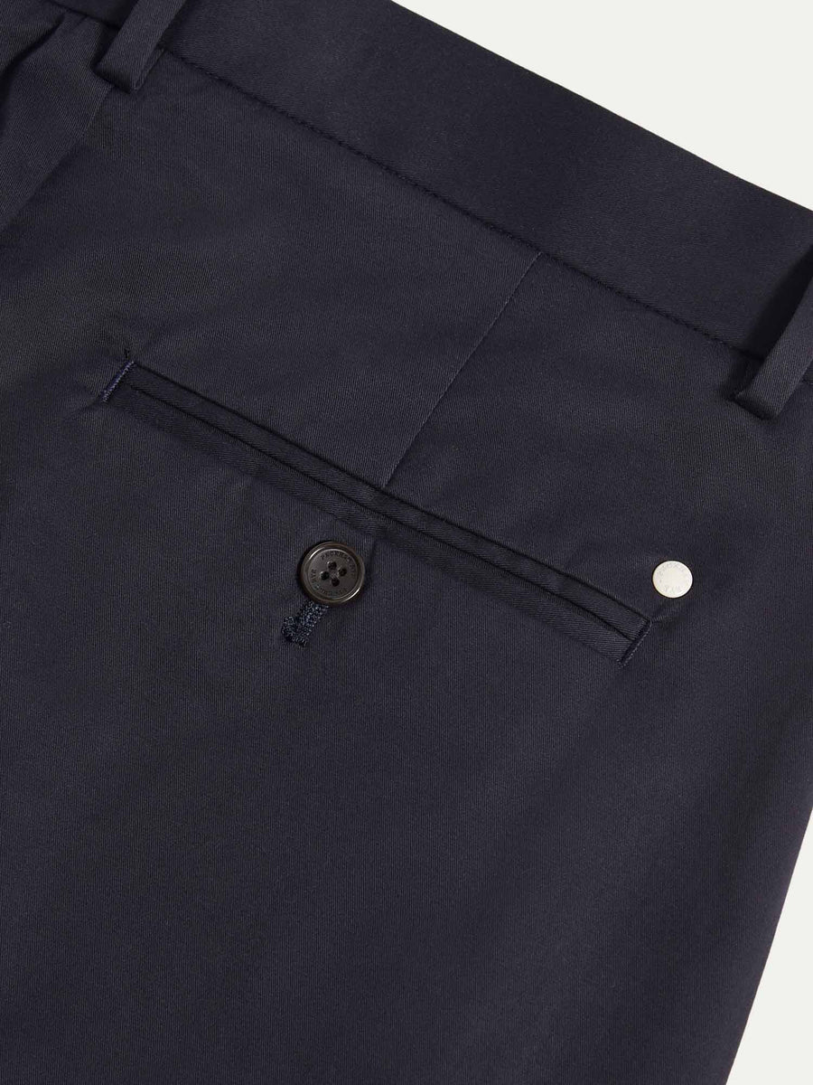 Peckham Rye Mens Stretch Cotton Trouser in Dark Sapphire Navy