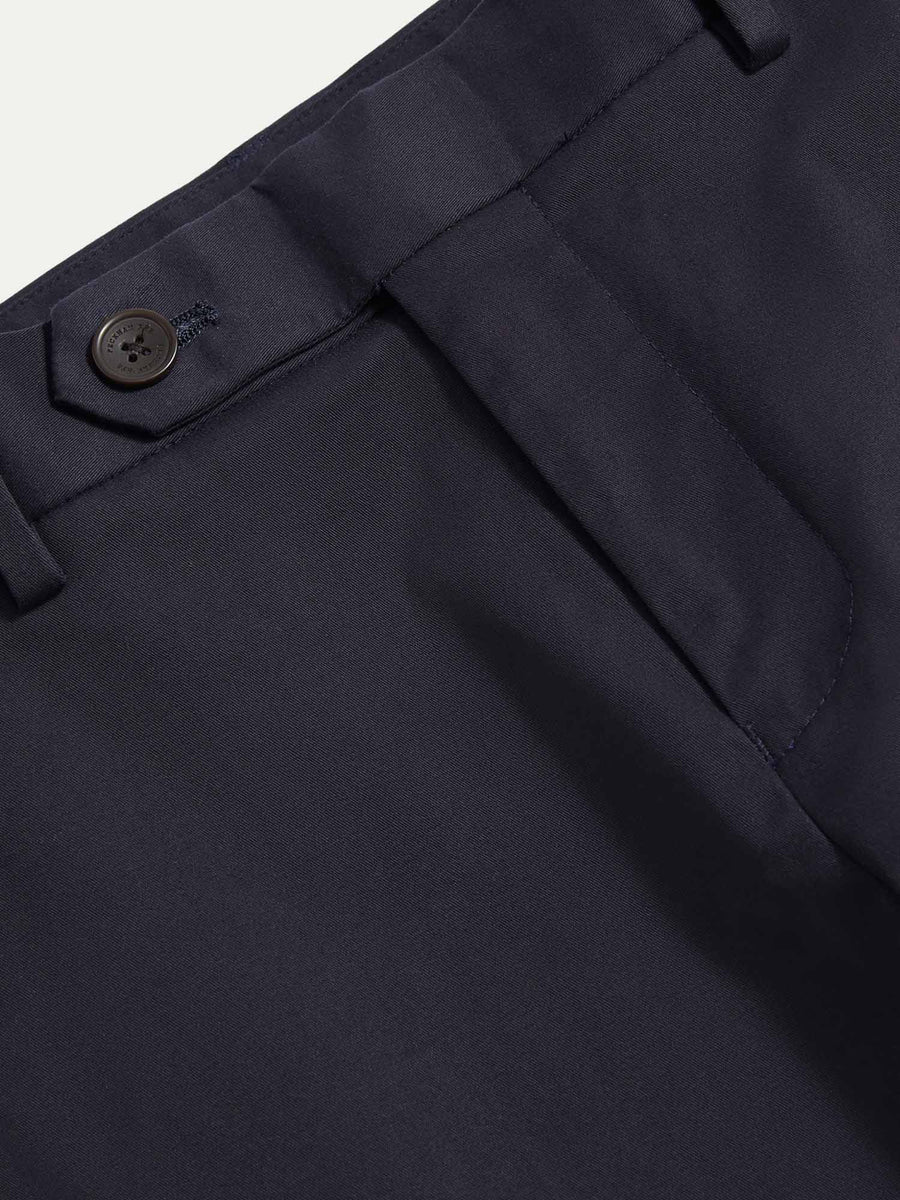 Peckham Rye Mens Stretch Cotton Trouser in Dark Sapphire Navy