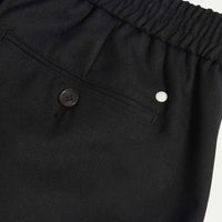 Drawstring Flannel Tech Trouser in Black