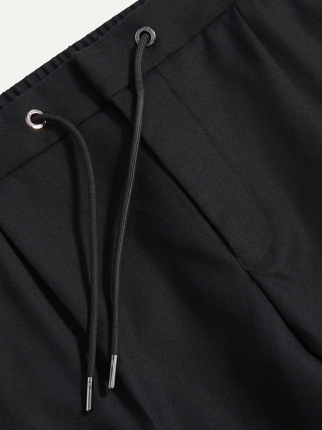 Drawstring Flannel Tech Trouser in Black
